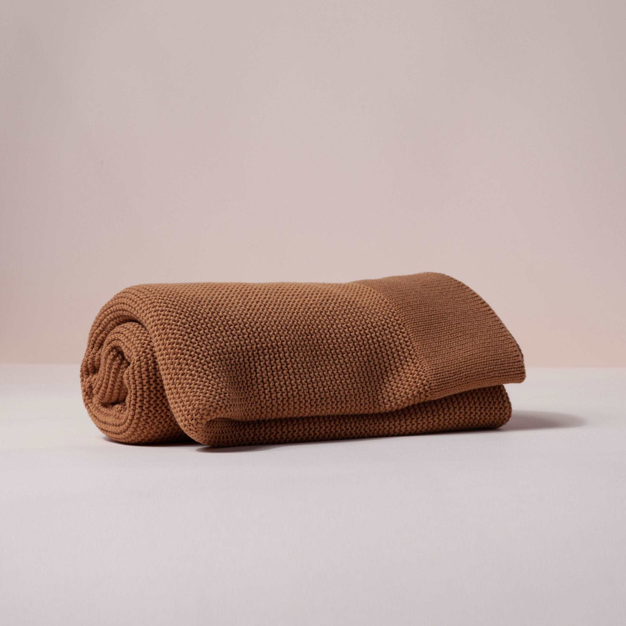 Baby Knit Blanket – Mocha